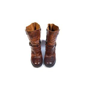 FREEBIRD Boots Women's 8 Brown Rustic Distressed Ankle Boots 'Bama'